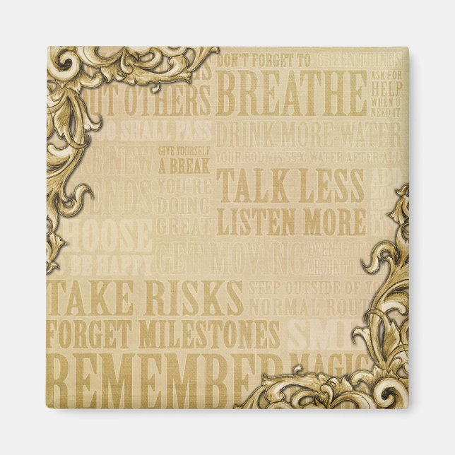 Inspirarse en el imán cuadrado de 2 pulgadas (Frente)