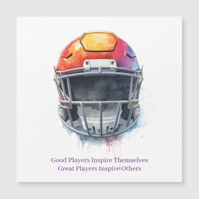 Inspirational Motivational Football Helmet  (Anverso)