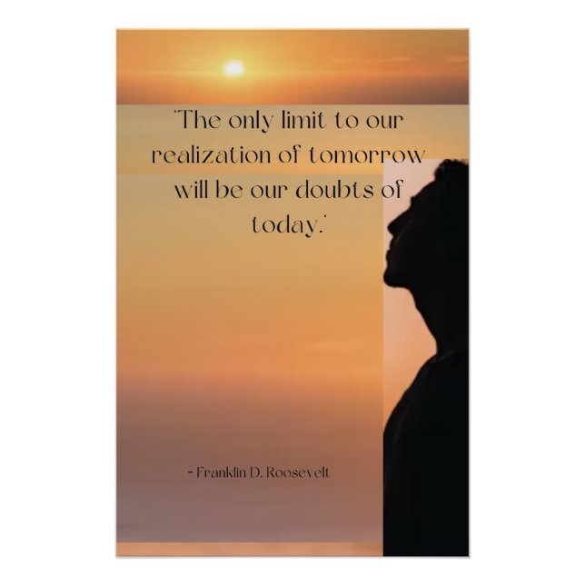 Inspirational Poster with Roosevelt Quote (Anverso)