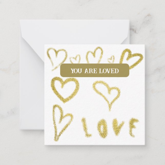 *~ Inspire AP62 Tarjeta de nota de amor de oro de  (Anverso)