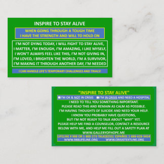 INSPIRE PARA MANTENER VIVO LA TARJETA DE PREVENCIÓ