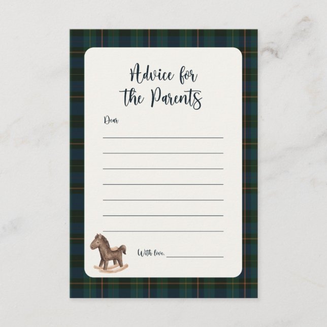 Inspired Baby Shower Advice Card (Anverso)