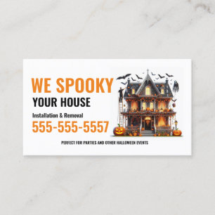 Instalación de decoración de Halloween Tarjetas de