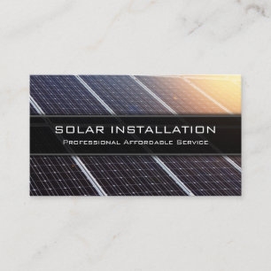 Instalación del panel solar - tarjeta de visita