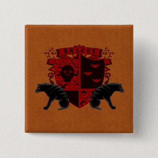 Instinto gótico del botón de escudo de armas de