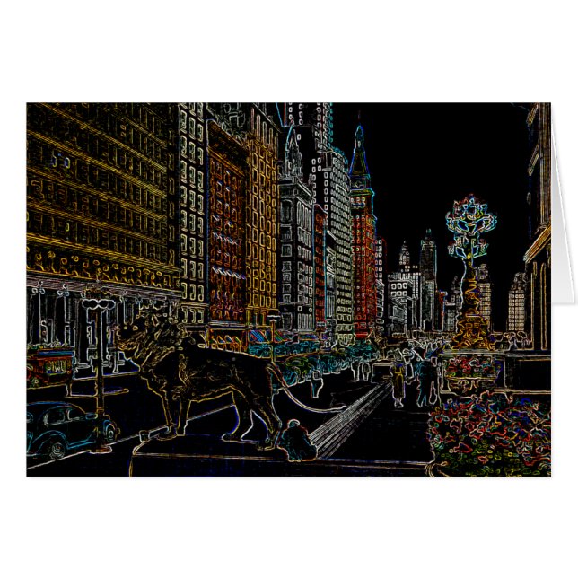 INSTITUTO DE ARTE DE CHICAGO LIONS MICHIGAN AVE NE (Anverso (Horizontal))