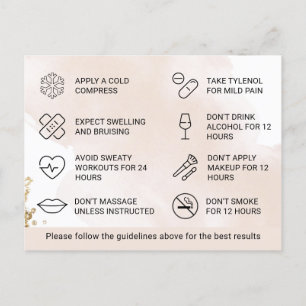 Instrucción de atención posterior a la tarjeta de