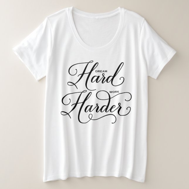 Instrucción Dream Hard Work Harder Script (Anverso del diseño)