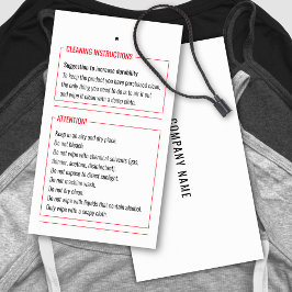 Instrucciones de limpieza Tarjeta de etiqueta de c