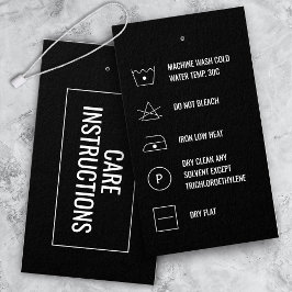 Instrucciones de limpieza Tarjeta de etiqueta de c