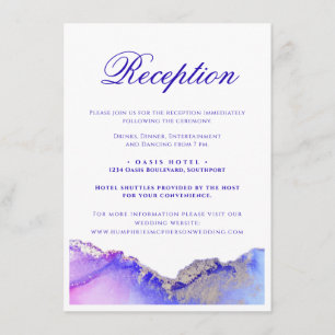 Instrucciones de recepción de bodas con abstracto 