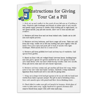 "Instrucciones para el gato de GivingYour una