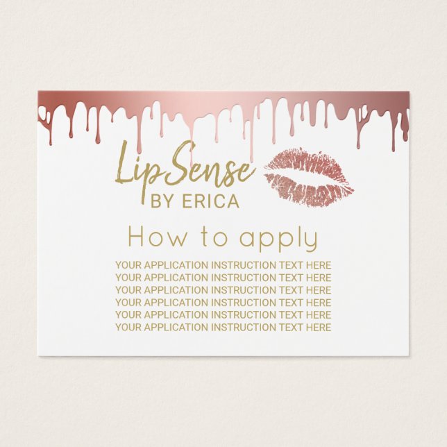 Instrucciones para la aplicación LipSense Rosa Gol (Frente)