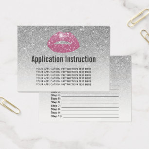 Instrucciones rosadas del uso del purpurina de la