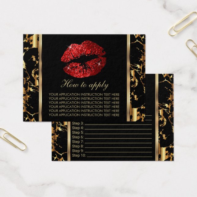 Instrucciones sobre los labios de mármol y Purpuri (Oficina)