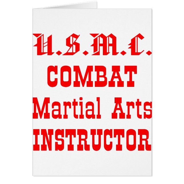 Instructor de Artes Marciales de Combate USMC (Frente)