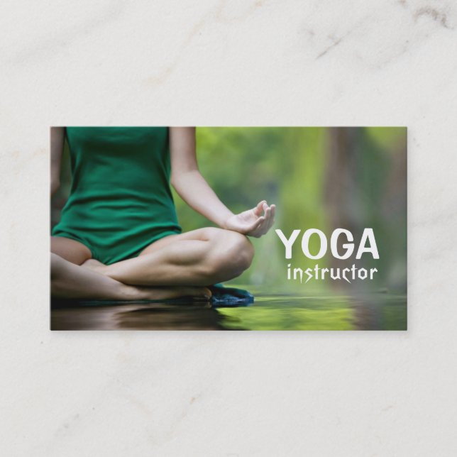 Instructor de yoga, tarjeta de visita de meditació (Anverso)