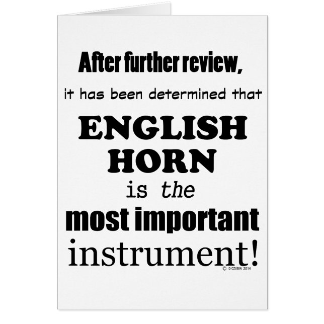 Instrumento más importante del Cuerno de Inglés (Frente)