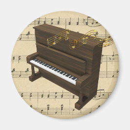 Instrumento musical de piano e imán de música de c