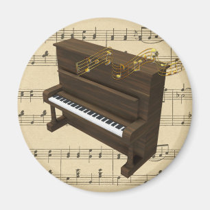 Instrumento musical de piano e imán de música de c