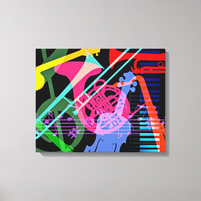 Instrumentos musicales Diseño de arte pop (Anverso)