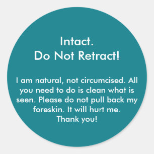 Intacto, no se retracte! Pegatina