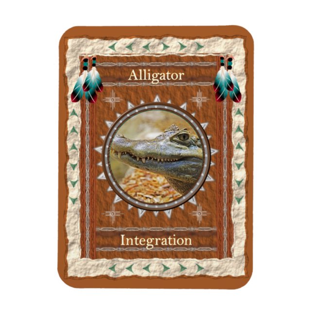 Integración de Caimán - Imán Flexi de Vinilo (Vertical)