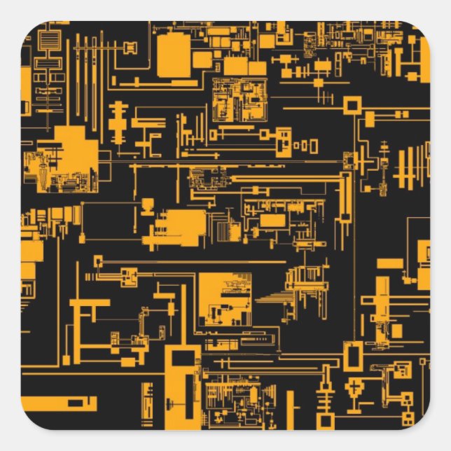 Integrar el Pegatina cuadrado de 1.0 Naranjas (Anverso)