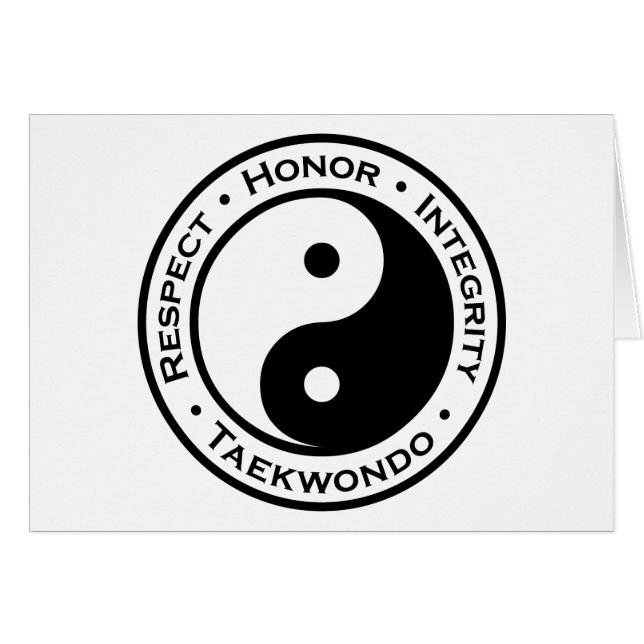 Integridad el Taekwondo del honor del respecto (Anverso (Horizontal))