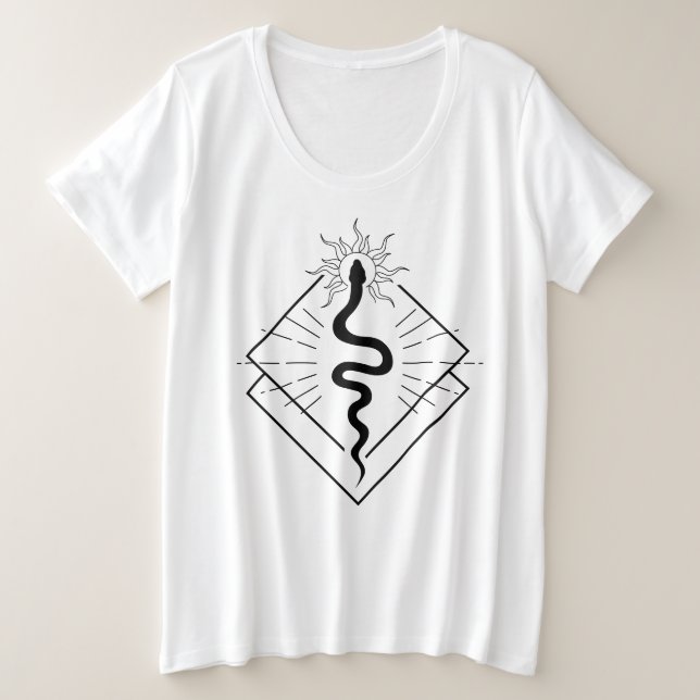 Inteligencia Sabiduría Sunshine Snake T-Shirt (Anverso del diseño)