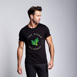 Intentar Vegan Esta Camiseta De Enero