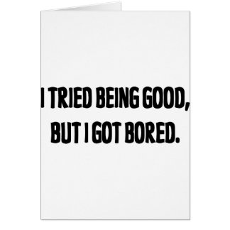 Intenté ser bueno, pero conseguí aburrido