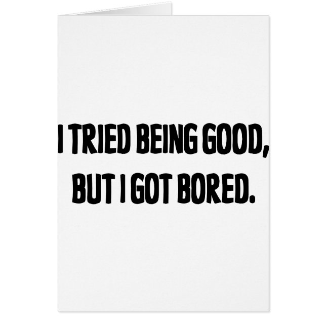 Intenté ser bueno, pero conseguí aburrido (Frente)