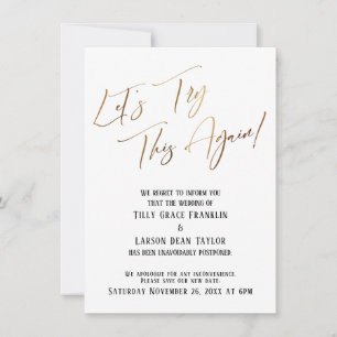 Intentemos esto de nuevo Invitación Boda retardada