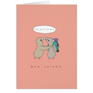 Intento a no morir tarjeta divertida del buen