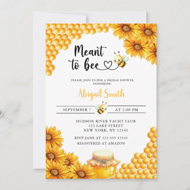 INTENTO DE SER UNA Invitación BRIDAL A LA DUCHA (Anverso)