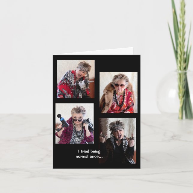 Intentó ser normal una vez doblada la tarjeta de f (Anverso)