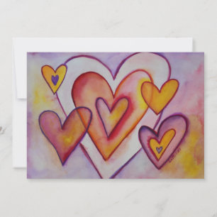 Interbloqueo de corazones de amor Invitaciones o i