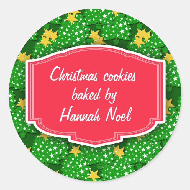 Intercambio de cookies personalizados, pegatinas n (Anverso)