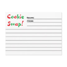 "¡Intercambio de cookies!" Tarjetas de receta