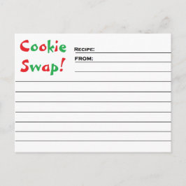"¡Intercambio de cookies!" Tarjetas de receta