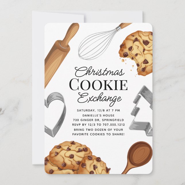 Intercambio de Galletas de Navidad con Chocolate y (Anverso)