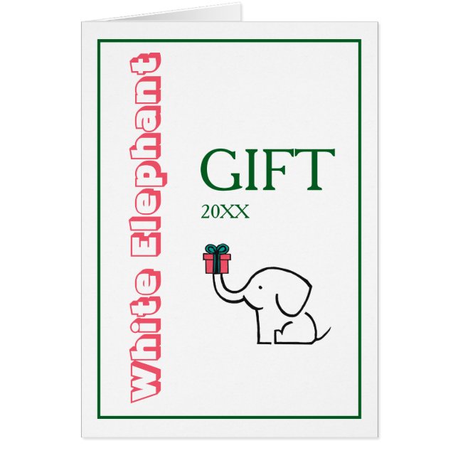 Intercambio de Regalos de Elefante Blanco en la Fi (Frente)