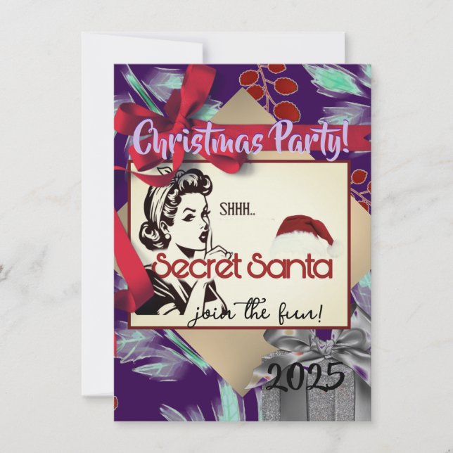 intercambio de regalos de Navidad (Anverso)