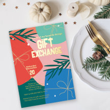 Intercambio de Regalos Navideños Invitación de Foi