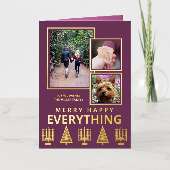 Interfaith 3 Foto Simple Moderno Morado Dorado (Anverso)