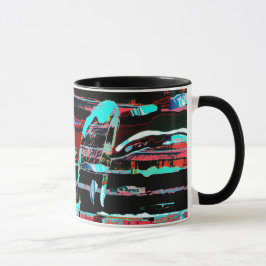 Interferencia estructural – Taza de café abstracta
