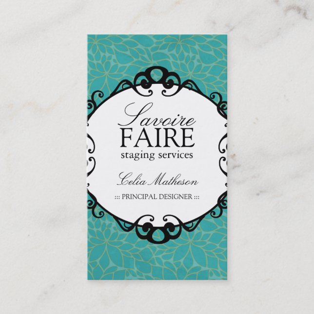 Interior con clase que diseña tarjetas de visita (Anverso)