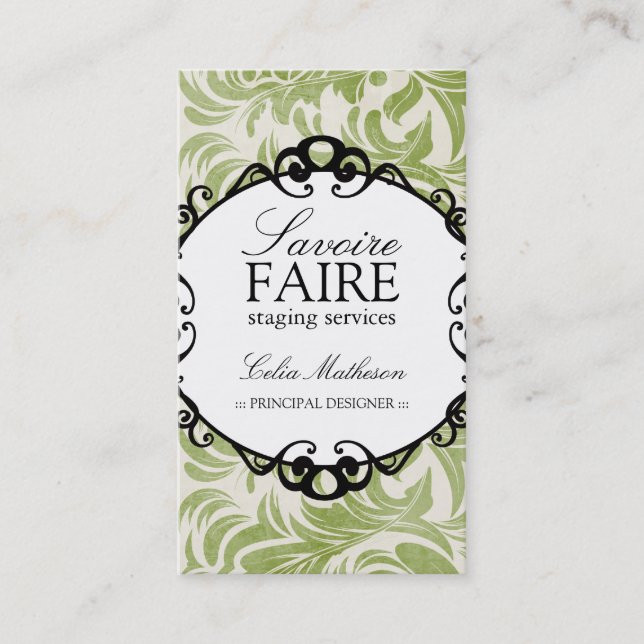 Interior con clase que diseña tarjetas de visita (Anverso)