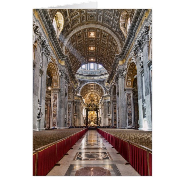 Interior de la basílica de San Pedro (Frente)